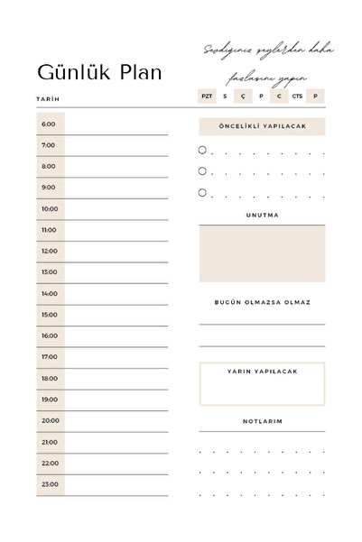 OzmeralBaskı TR Aylık Günlük Planlayıcı | Monthly Planner , Günlük, Haftalık ...