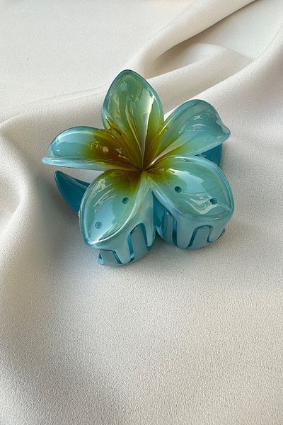 yucelique Hibiscus Flower Emi Jay Design Clothespin Hair Clip (7.5 CM)