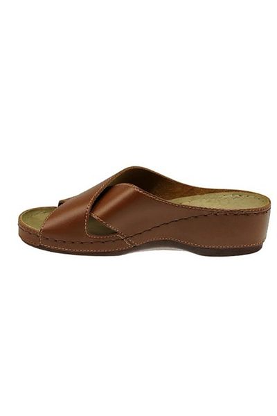 İncim Orthopedic Sole High Heel Mother Young Daily Out Home Slippers Tan Color