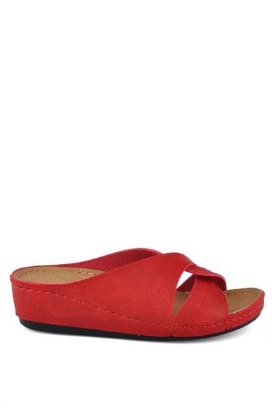 İncim Talpa Ortopedica Toc Inalt Mother Young Daily Out Papuci de casa Culoare Rosie