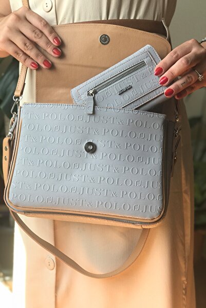 Just Polo حقيبة كتف متقاطعة للنساء من سلسلة خاصة مكونة من 5 أقسام مع حزامين 4...