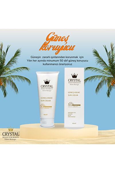 Crystal Güzellik 50 Factor Güneş Kremi Koruyucu 100 ml