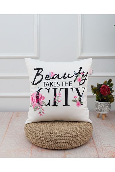 menesahome Throw Pillow Cover, Pillow Cover, Patterned Throw Pillow, Written Throw Pillow, 43x43 Throw Pillow, Suede Throw Pillow
