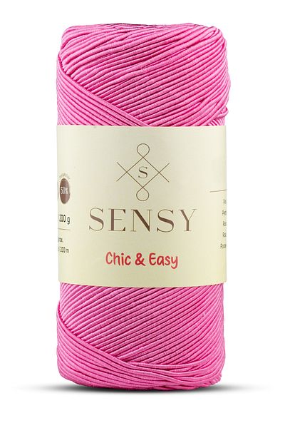 SENSY Premium Chic&Easy 200 gr Slim Supra Thread Waxed Thread Runner Thread Bag Thread Pase Thread Macrame Thread Pink