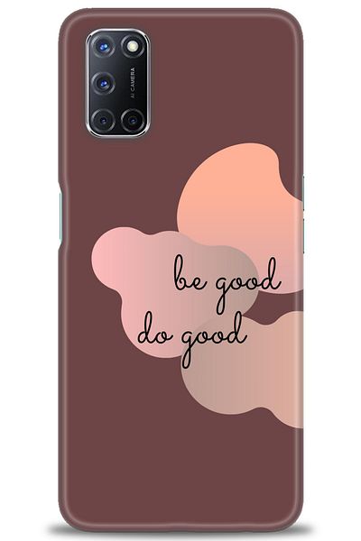 isesuar حافظة مطبوعة عالية الدقة لهاتف اوبو A92 - Be Good Do Good + واقي شاشة كامل