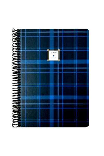 Gıpta Cobalt Notebook Spiralli Kare Desen Sert Kapak 120 Yaprak 17*24 Çizgili...