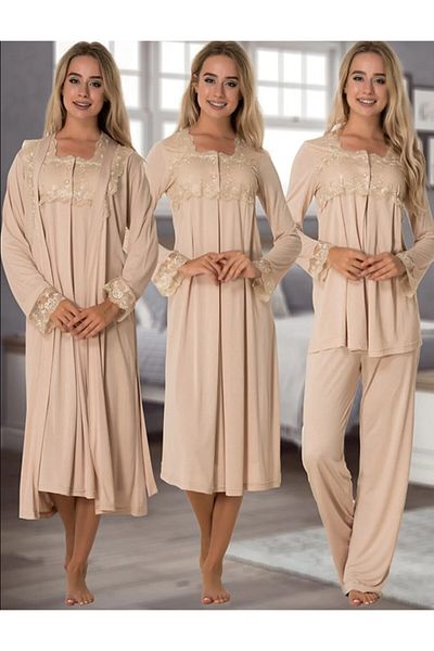 Effort Pijama مجموعة من 4 قطع للحوامل من إيفورت ميلك كوفي 2405
