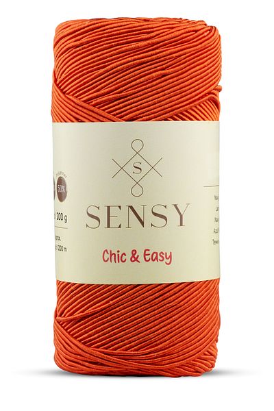 SENSY Premium Chic&Easy 200 gr Slim Supra Macrame Rope Cerat Rope Runner Rope Bag Rope Pase Rope Portocaliu
