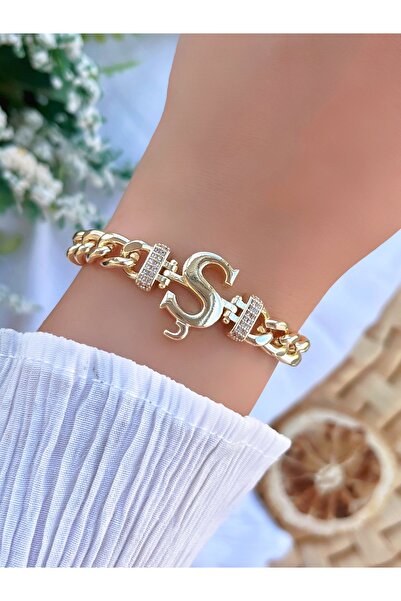 KBC STORE Harfli Zincir Bileklik ( Ş Harfi )