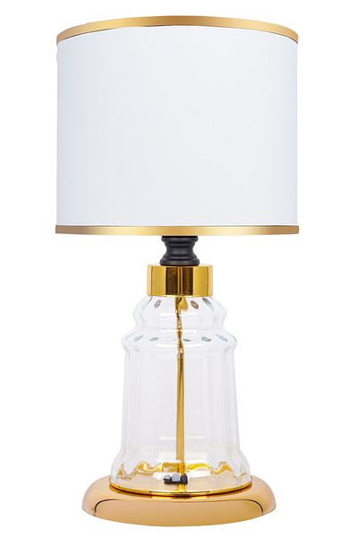 MINIMAL ETICARET VE BILGI TEKNOLOJILERI Baroque Gold Mini Glass Lampshade