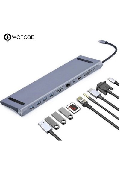 WOTOBE Macbook Type-C To Hub 11 In 1 Çok Amaçlı Çoklayıcı Hub