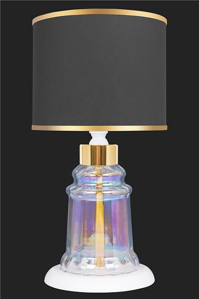 MINIMAL ETICARET VE BILGI TEKNOLOJILERI Baroque White Glossy Shine Mini Glass Lampshade