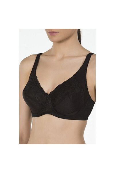 Kom Rosenna Γυναικείο Μαύρο Underwire Σουτιέν ενίσχυσης χωρίς σφουγγάρι