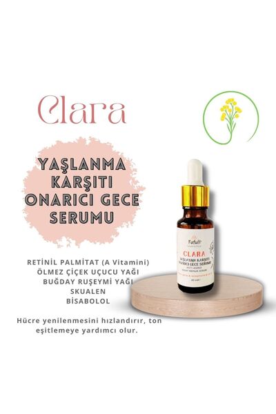 Clara Yaşlanma Karşıtı Onarıcı Gece Serumu 20 Ml
