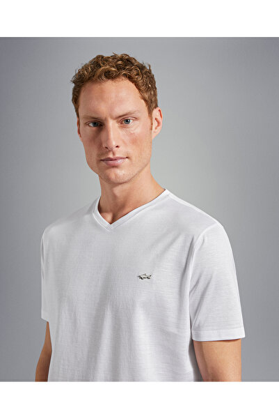 PAUL&SHARK MEN'S KNITTED T-SHIRT C.WCOTTON