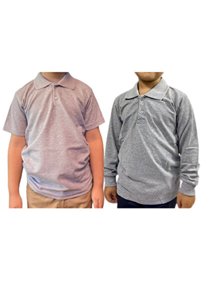 Yakalaa Μπλουζάκι Unisex Polo Neck 2 Pack Μακρυμάνικο + Κοντό μανίκι
