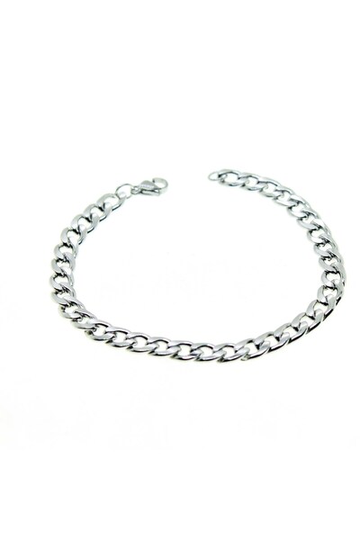 X-Lady Accessories Silver Color Cuban Unisex Men's Metal White Steel Chain St...