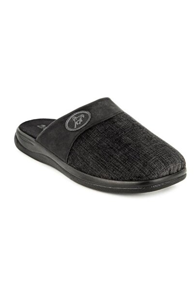 Muya Ruby 32801-001 Papuci de casă de iarnă pentru bărbați negri - Mărimea 40-45