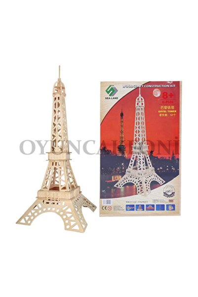 Genel Markalar Ahşap 3d 52 Parça Eyfel Kulesi 51 Cm Puzzle Maket  Constructio...