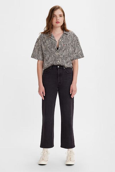 Levi's Ribcage Cotton High Waist Straight Short Leg Jeans Jeans Pant 72693