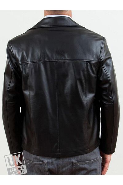 Derimont's Genuine Leather Black Classic Harrington Men's Leather Jacket