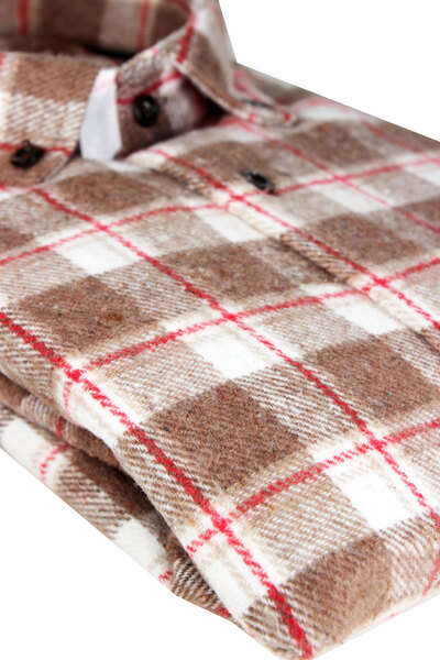 Varetta Ανδρικό καφέ χοντρό χειμερινό πουκάμισο κλασικό φαρδύ κομμένο ξυλοκόπο με τσέπες