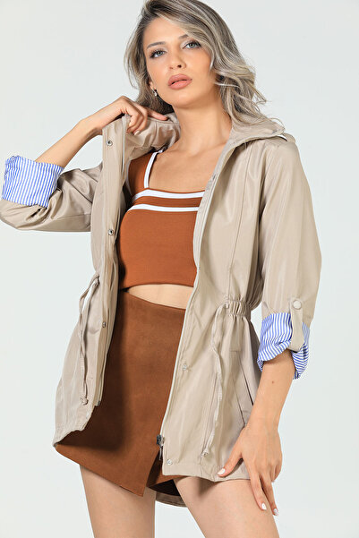 julude Жіночий тренчкот на підкладці Tas зі шнурками на талії