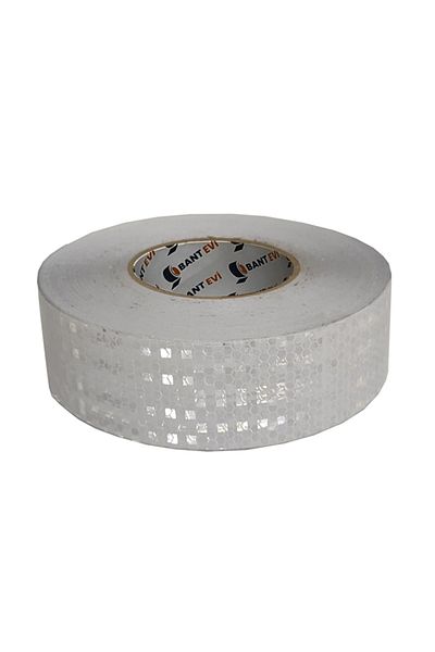 BANT EVİ Reflective Tape White 5Cmx10M Reflective Tape White Warning Tape