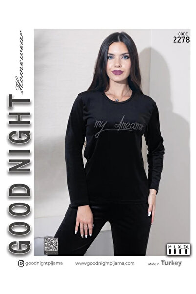 Butik GOOD NİGHT KADİFE PİJAMA TAKIMI