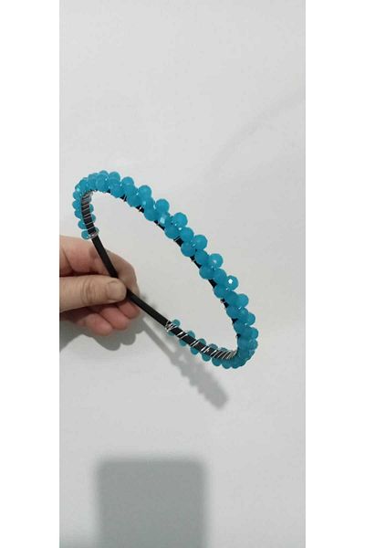 Sare Çocuk Giyim Piatra de mărgele de perle albastre de gheață, lucrată manual, metal, robustă, coroană elegantă