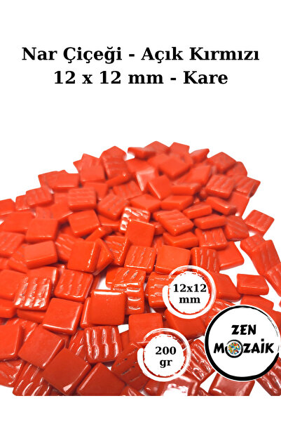 Zen Mozaik Sanatsal Mozaik Çalışmalarınız için 12 x12 mm - Kare Cam Mozaik Taşı