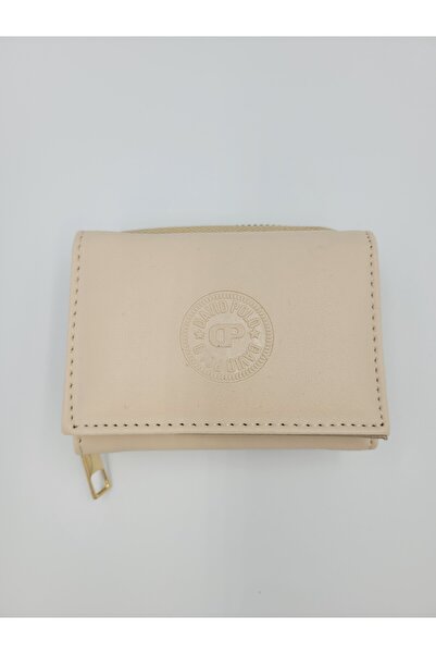 DAVID POLO Women's Cream Sports Multi Pocket and Quality Mini Wallet