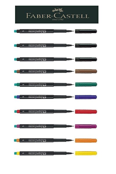 Faber Castell Permanent 10'lu S (İnce Uç) Set