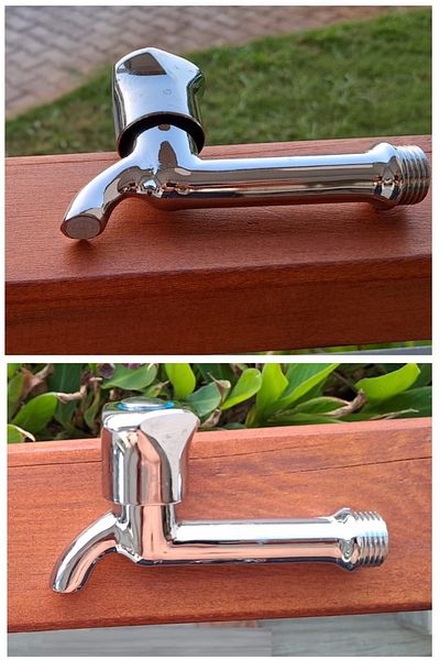 Depolife 2 Pieces Long Tap Brass Fountain set with teflon tape gift