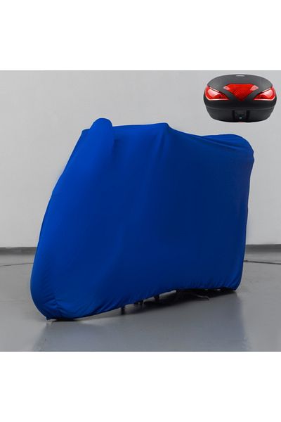 Teksin HONDA FES 250 FORESİGHT Motorcycle Tarpaulin with Bag Blue Combed Cotton Cover Motorcycle Tarpaulin