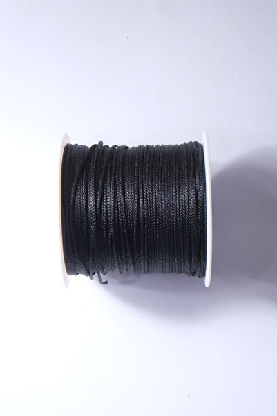 Eskişehir hobi sanat Σετ 100 μέτρων μαύρο κορδόνι αλεξίπτωτου - Μακραμέ βραχιόλι και κολιέ