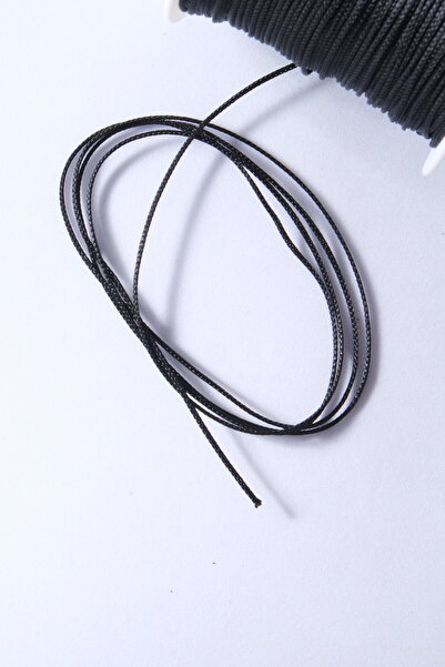 Eskişehir hobi sanat Σετ 100 μέτρων μαύρο κορδόνι αλεξίπτωτου - Μακραμέ βραχιόλι και κολιέ