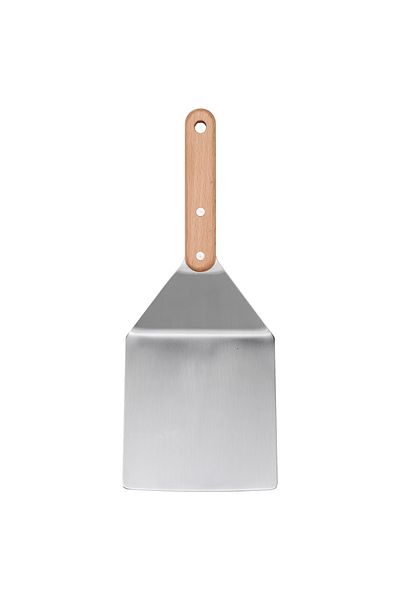 IKEA GRILLTIDER 30 Cm Stainless Steel Grilled Hamburger Spatula Wooden BBQ Barbecue Spatula