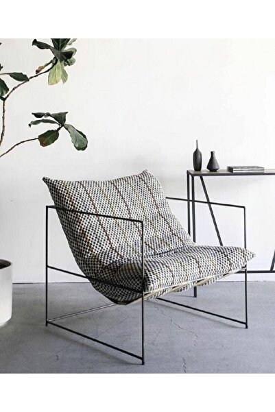 Dopa Modern Şık Görünümlü Metal Iskeletli Berjer