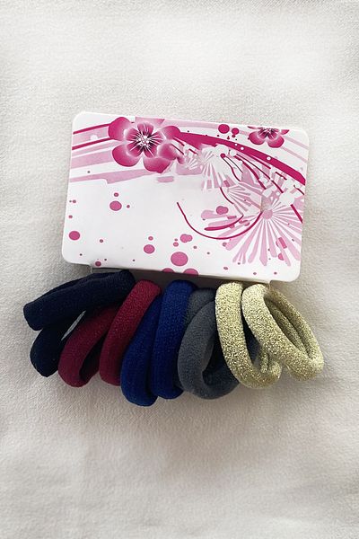 TAKIŞTIR Mixed Color 10-Piece Glitter Towel Rubber Buckle