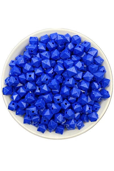 Hedef Bijuteri 100 جرام 10 ملم ساكس غير شفاف مكعب أزرق / أزرق داكن، خرز أكريل...