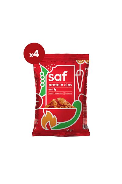 Saf Nutrition 50 g X 4 Bitter Protein Chips