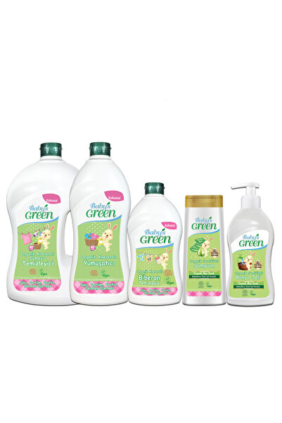 Baby's Green 5'li Organik Yeni Doğan Bebek Bakım Seti