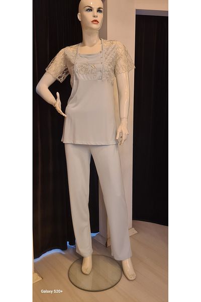 NENA COLLECTION SET PIJAMASE LOGUSA DETALII DANTELA