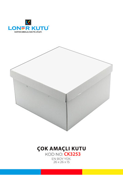 Loner Kutu 26x26x15 Karton Kutu Hediyelik Kutu Kraft Kutu Kargo Kutusu Çok Am...