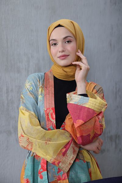 Modakaşmir سلسلة القطن المريحة شال اليقطين