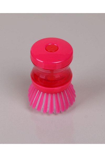 AKCAKESE Useful Fuzzy Brush with Detergent Tank and Button Practical Use
