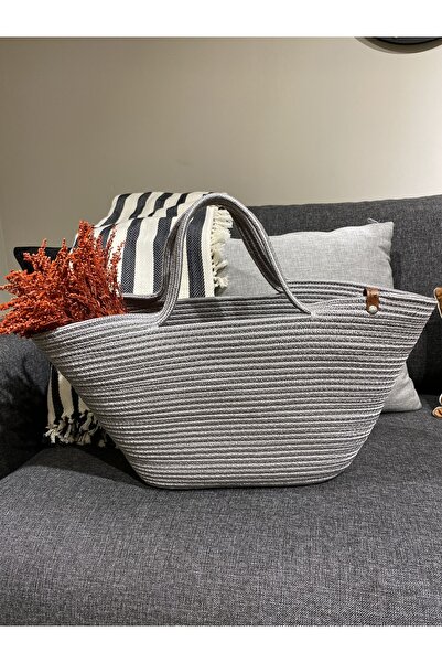 MaVaux Пляжна сумка з джутової соломи Jute Straw Look Пляжна сумка Jute Arm Bag Веганська сумка