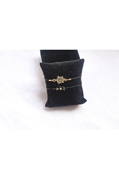 CHIC SİYAH NAZAR BONCUKLU YILDIZ İP BİLEKLİK, GOLD KAPLUMBAĞA SİYAH KALIN İP ...