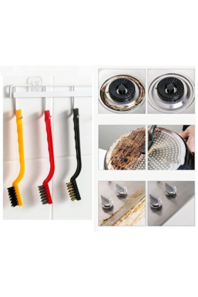 DepoMega مجموعة تنظيف فرشاة سلكية مكونة من 3 قطع من البلاستيك والنحاس والحديد...